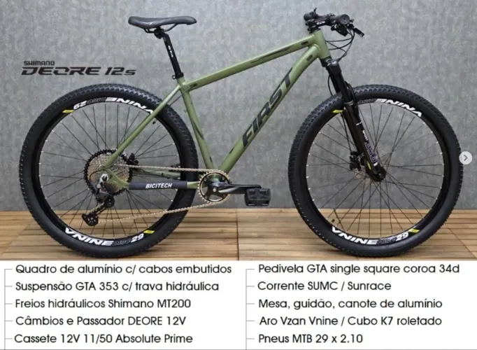 Bicicleta aro 29, nova pouco usada, quadro tamanho 21, freio hidráulico.