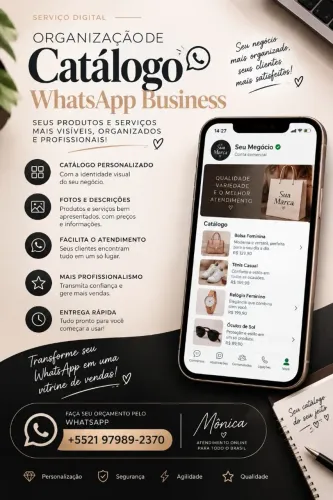 Organizo seu Catálogo do WhatsApp Business | Profissional e Personalizado