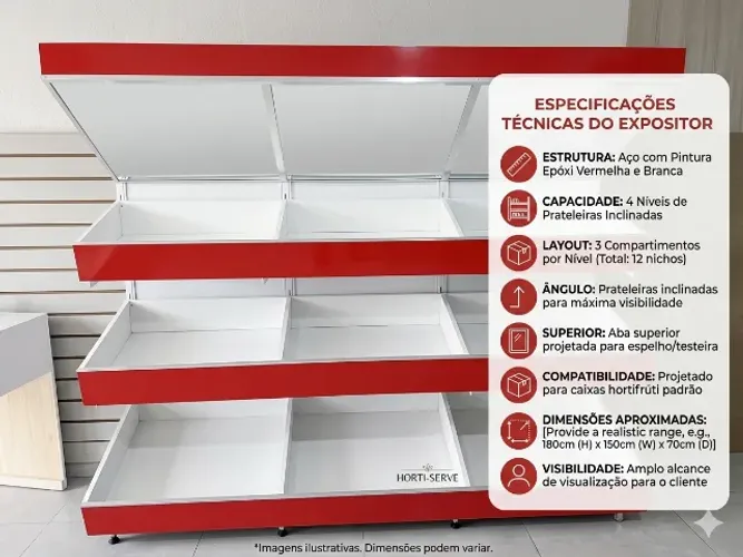 Expositor para Hortifruti