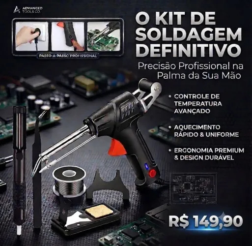 Kit Pistola de Solda Profissional