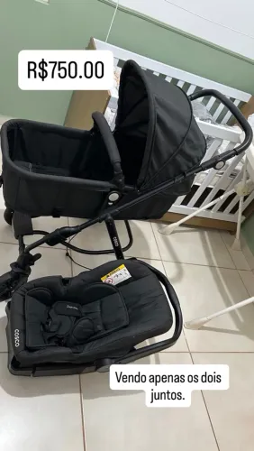 Carrinho e bebê conforto de bebê