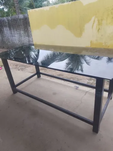 Mesa grande de vidro temperado
