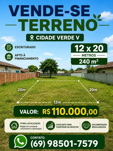 TERRENO À VENDA - CIDADE VERDE V