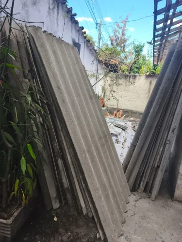 Telhas usadas amianto