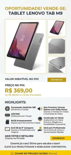 Tablete m9 Lenovo