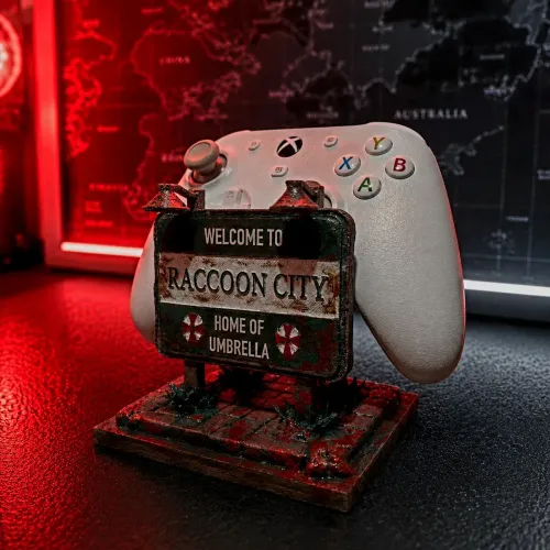 Suporte para Controle Tema Raccoon City Umbrella Corporation