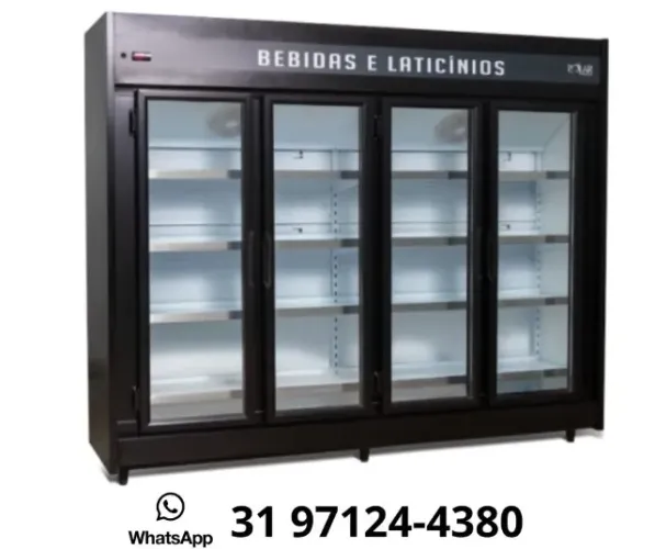 Refrigerador 4 Portas Preto Polar 220v