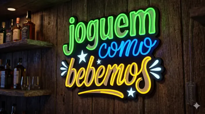 Letreiro Neon Led Joguem Como Bebemos Copa 2026