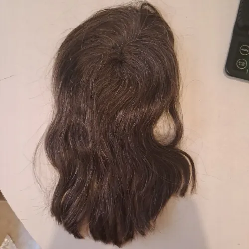 Cabelo humano grisalho 