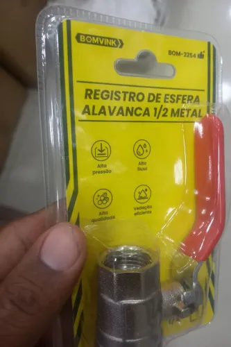 Registro de esfera alavanca 1/2 metal