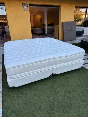 Colchão KING LÁTEX MAXFLEX NATURALE TOP Seminovo - Entrego! 