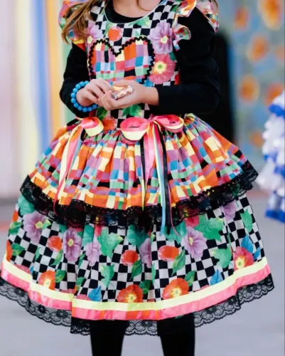 Vestido junino luxo infantil
