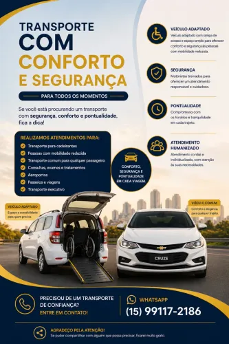 Táxi Executivo, Convencional e Cadeirante ?