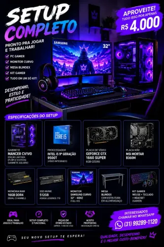Pc gamer completo.