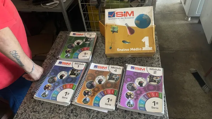 Kit Livros Apostilas SIM Sistema de Ensino FTD - 1ª Série Ensino Médio (Completo)