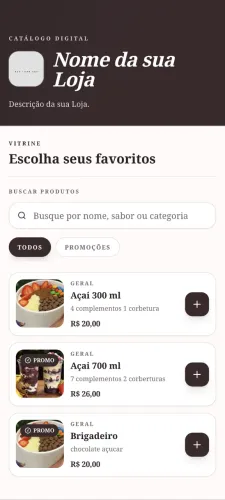 Cardápio/Menu/Catalogo Digital - Pronto para uso