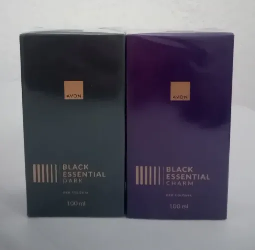 Kit 2 Perfumes Black Essential Avon Originais