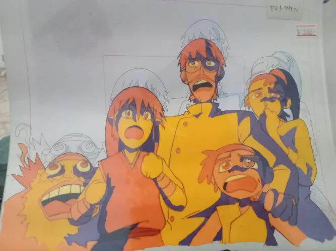 Anime cell célula de animação yamato takeru