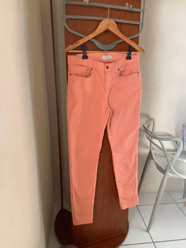 Calça Masculina Slim Rosa Coral - Tamanho 40 - CODE
