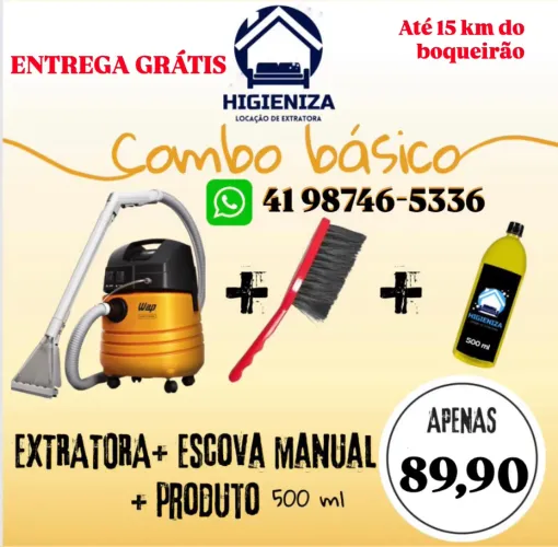 Locação extratora taxa grátis 