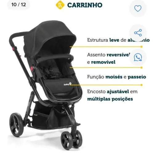 Carrinho e bebe conforto