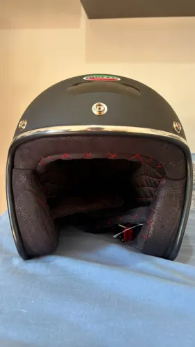 Capacete Bieffe B45 Classic Custom Aberto Preto Fosco Tam 60 - Kit Completo