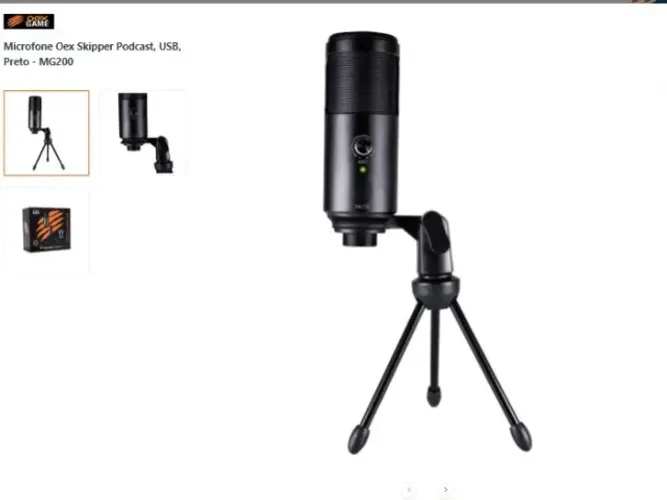 Microfone Oex Podcast, USB