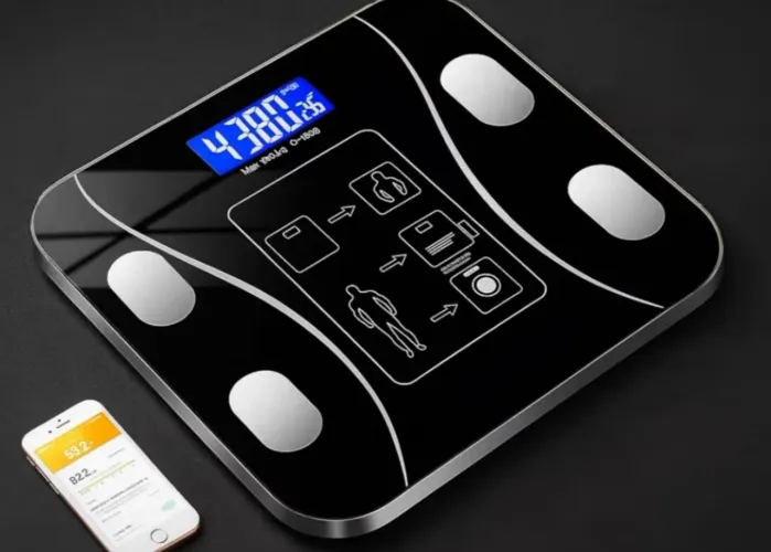 Balança digital de Vidro a bateria -180 Kg - Bioimpedância 