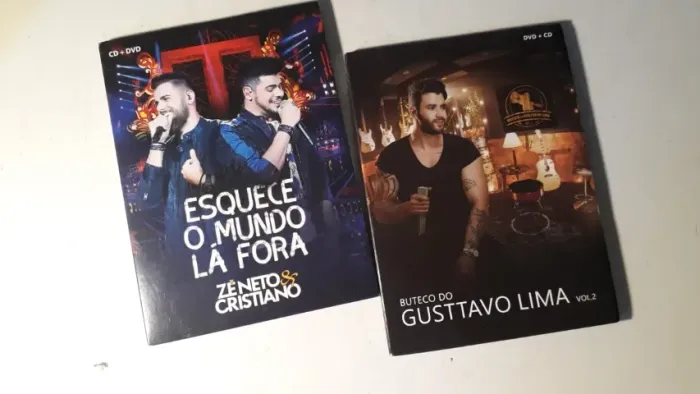 CD e DVD Zé Neto e Cristiano Esquece o Mundo Lá Fora e Buteco do Gustavo Lima Vol. 2