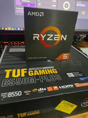 Kit Upgrade Ryzen 5 5500 + Placa Mãe B550 + 16GB DDR4