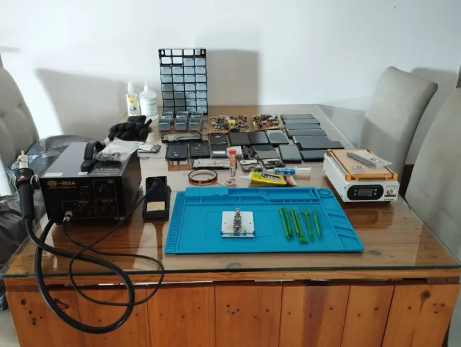 Kit Reparo Celular Estação de Solda e Retrabalho 2 em 1 AFR MAX 950A Solda DUPLA