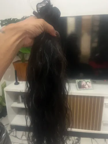 Cabelo humano na tela 