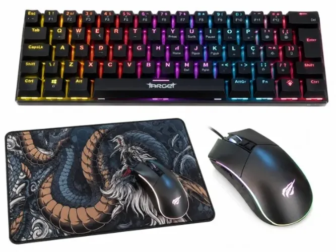 Kit Gamer Teclado Sherman V3 G1 + Mouse Havit RGB | Semi Novo