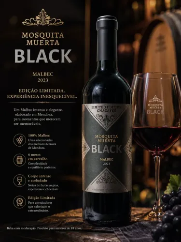 Mosquita Muerta Black Malbec 2023 - Edição Limitada Chacayes | Mendoza
