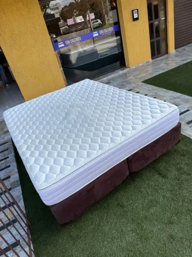 Colchão Queen HERVAL D60 firme com base - Entrego! 