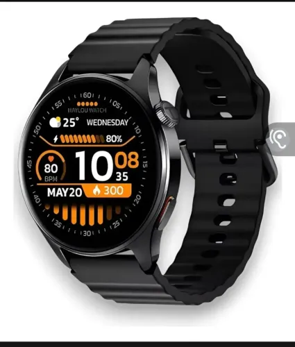 Smartwatch Haylou Watch 4S, tela amoled com gps cor preta
