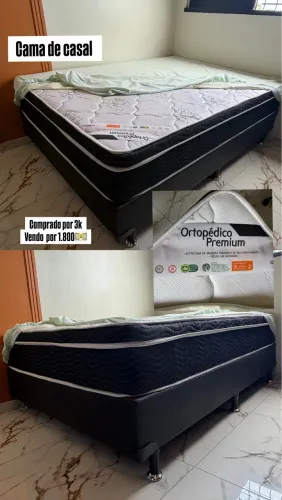 Vendo cama de casal por motivos de viagem