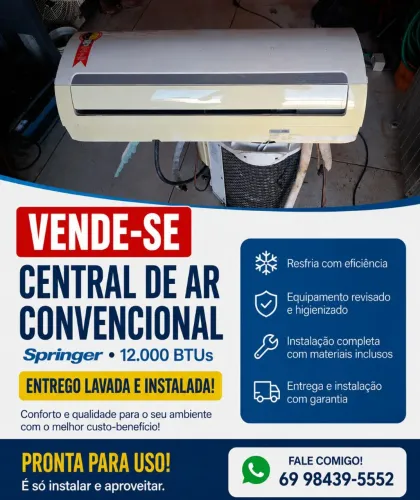 Central de ar Springer 12.000 BTUs convencional