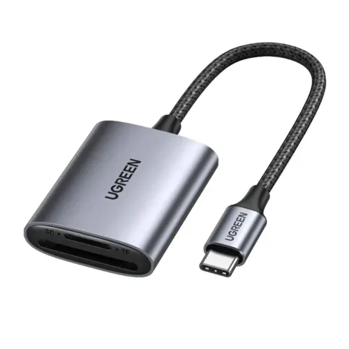 Leitor Cartão Memória Ugreen Usb C p/Cartão MicroSd e Sd