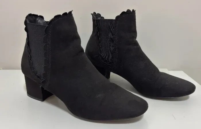 Bota Cano Curto Camurça Preta - H&M - Ankle Boots - Tamanho 36