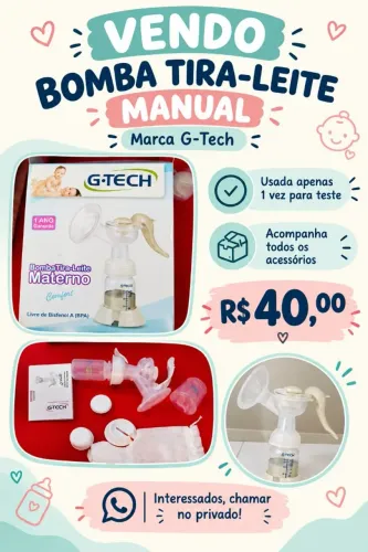 Bomba tira-leite manual G-tech 
