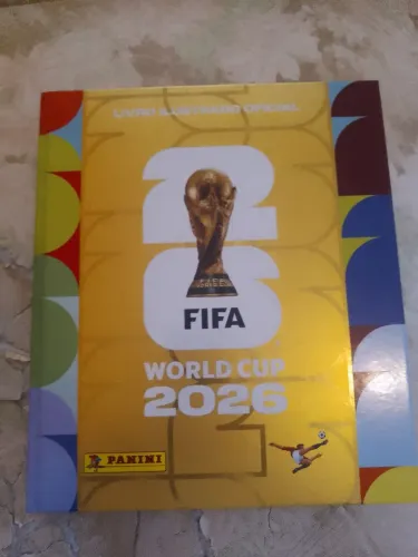 Álbum de capa dura dourado completo da copa 2026