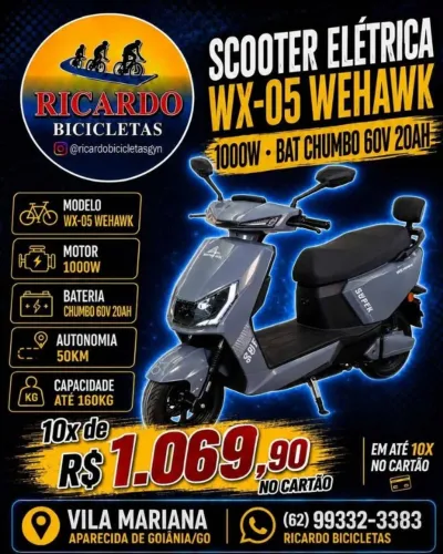Scooter Elétrica WX-05 WEHAWK 1000W