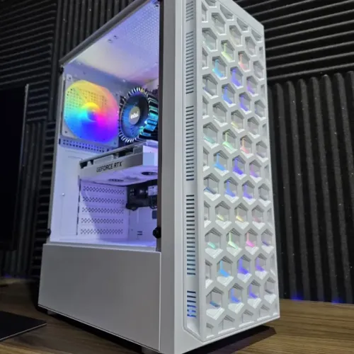 PC Gamer i5 14400F RTX 3050 6GB 16GB RAM SSD NVMe 250GB H610M Branco