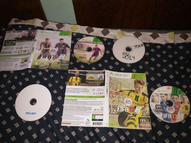 FIFA 15 17 PES 2014 2017 4 jogos de futebol Xbox 360 LT 
