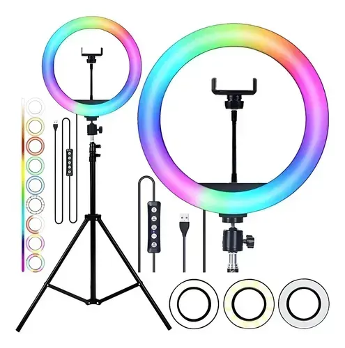 Ring Light RGB 10 Polegadas completa *NOVA*