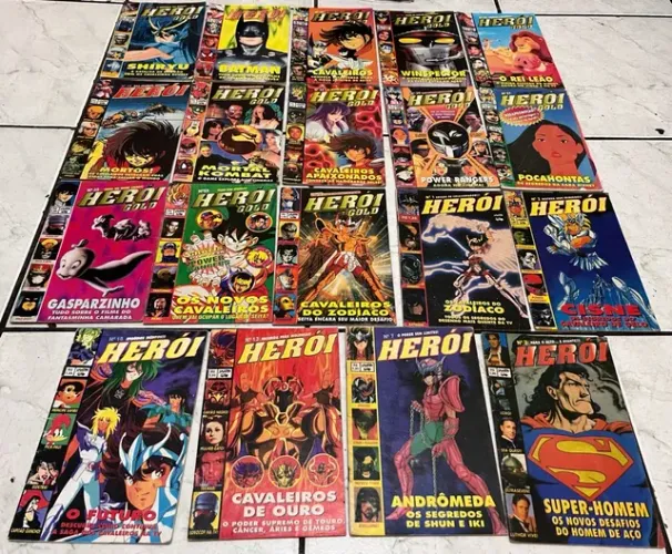 Revista herói e herói gold 15 a 25,00 cada, apenas a n.1 q custa 80,00.