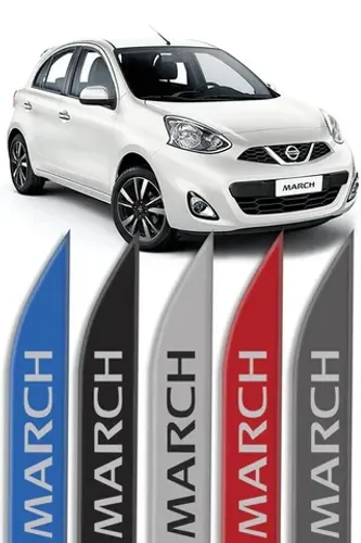 Friso Lateral Nissan March - Azul / Branco / Preto / Cinza / Prata / Vermelho
