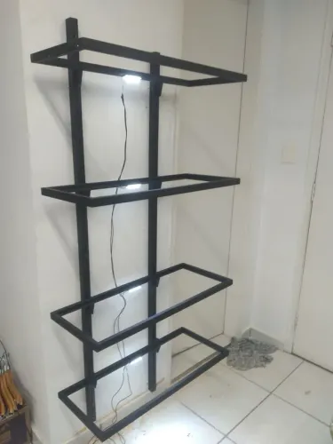 Prateleira loja paredes leds