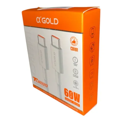 Cabo USB tipo c para tipo c de 60w